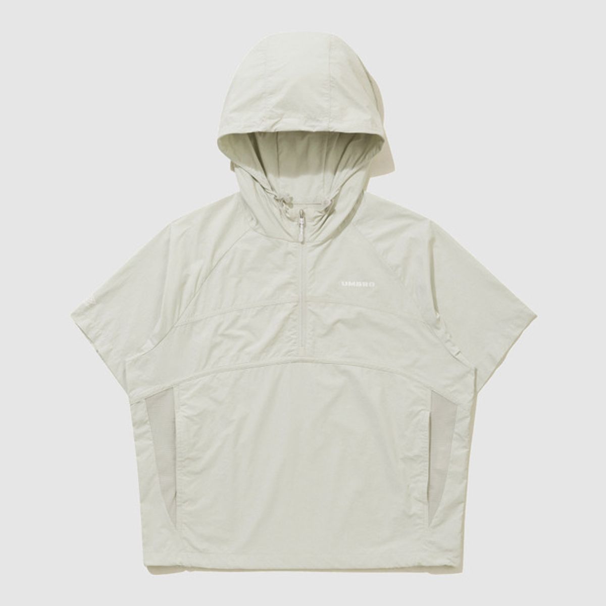 엄브로(UMBRO) 라이트브리즈 쿨링 반팔 후드 아노락 베이지(UQ223CWT66)