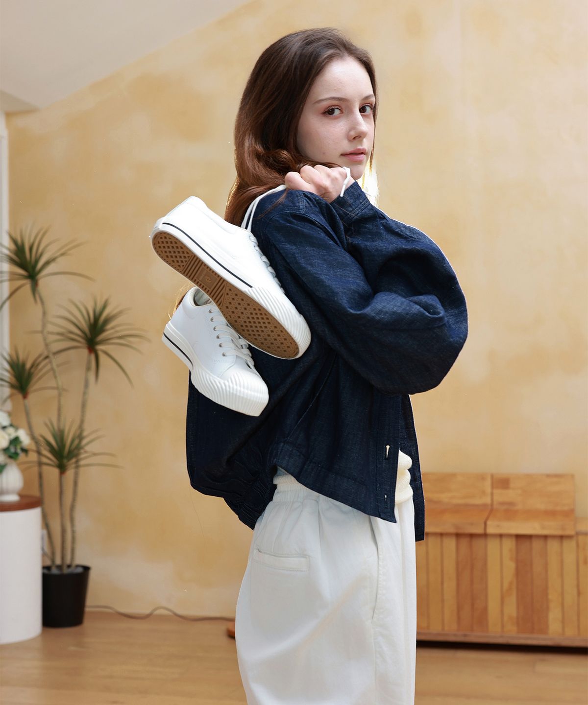 플라이뉴욕(FLY NEW YORK) 그래비스타 여성 스니커즈 화이트  NSWL3501