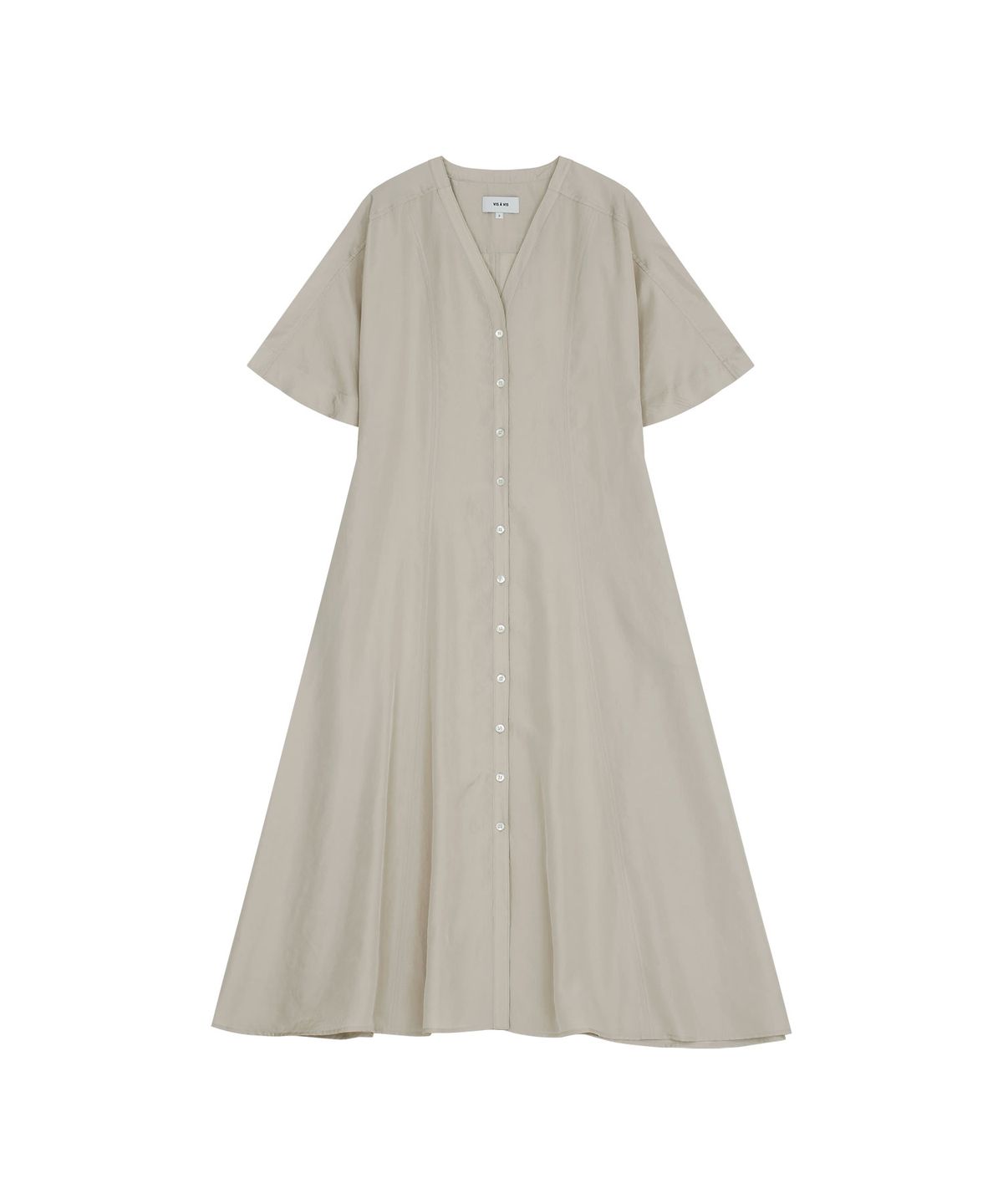 비자비(VIS A VIS) CRINKLED SHIRT DRESS (BEIGE)