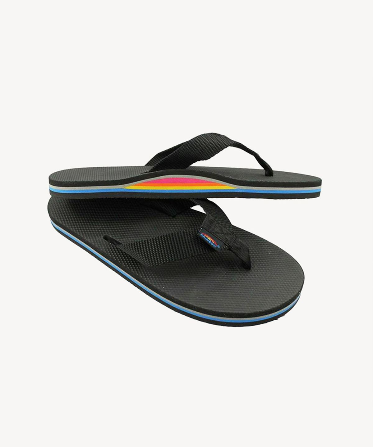 레인보우샌들(RAINBOW SANDALS) 리미티드에디션 블랙 러버 샌들 플립플랍