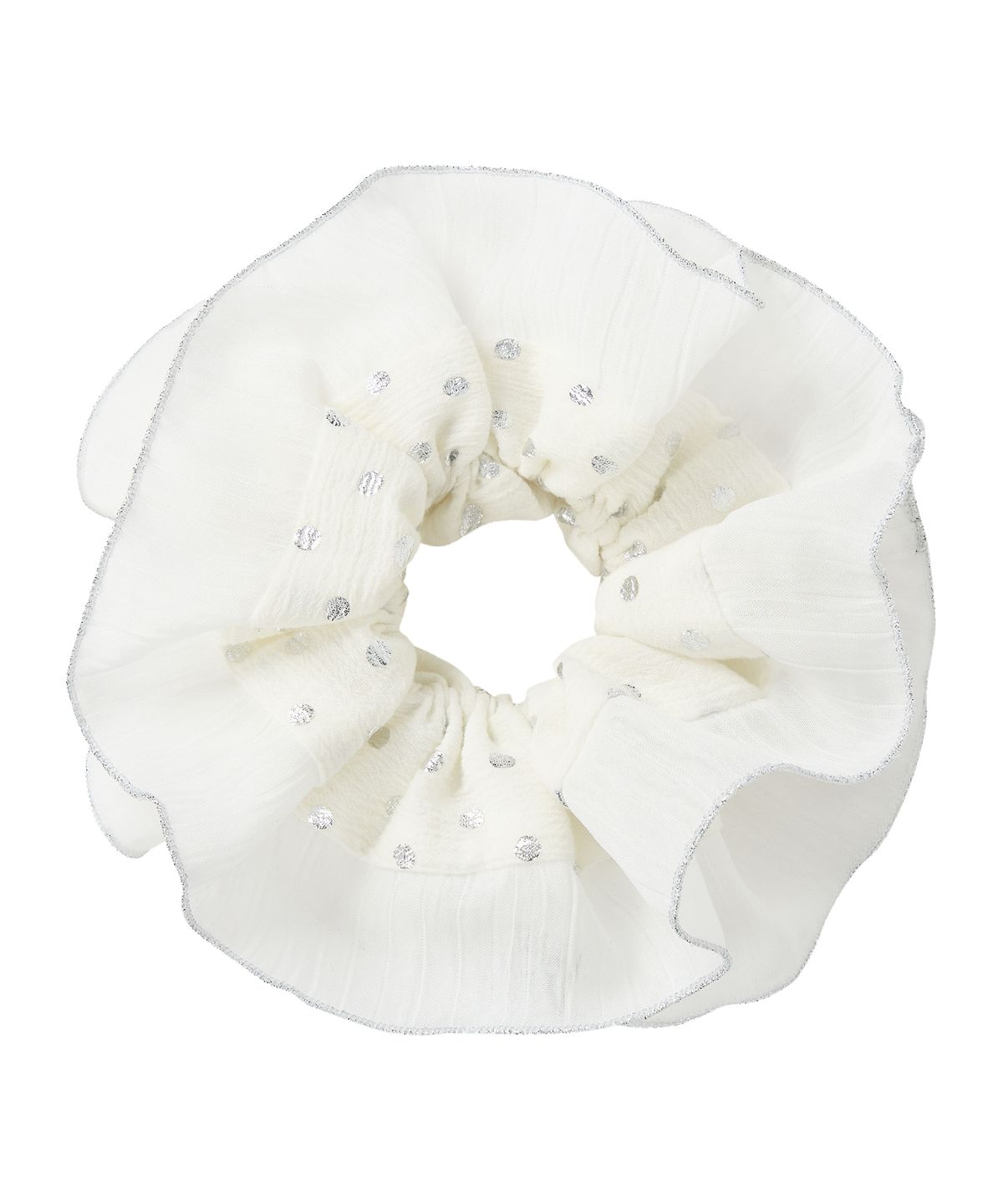 타입서비스(TYPESERVICE) TXT X TSW Dotted Scrunchie [White]