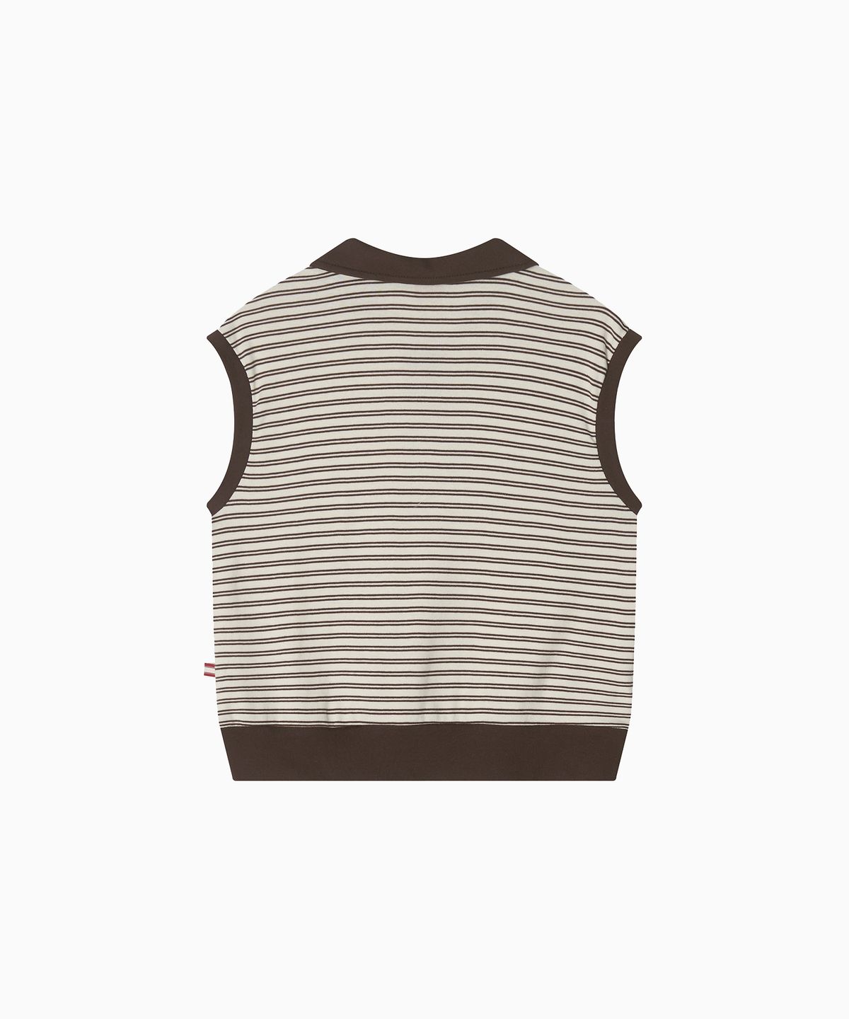 미나수(MENASOO) Color Combination Stripe Sleeveless_Brown