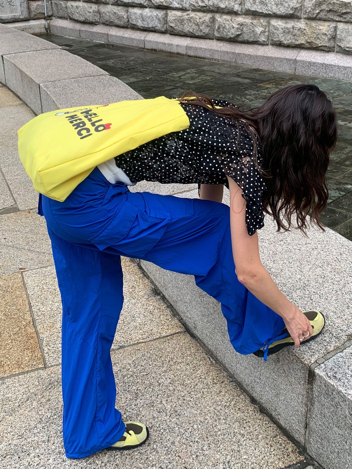마조네(MA JOURNÉE) N.WIDE CARGO PANTS_COBALT BLUE