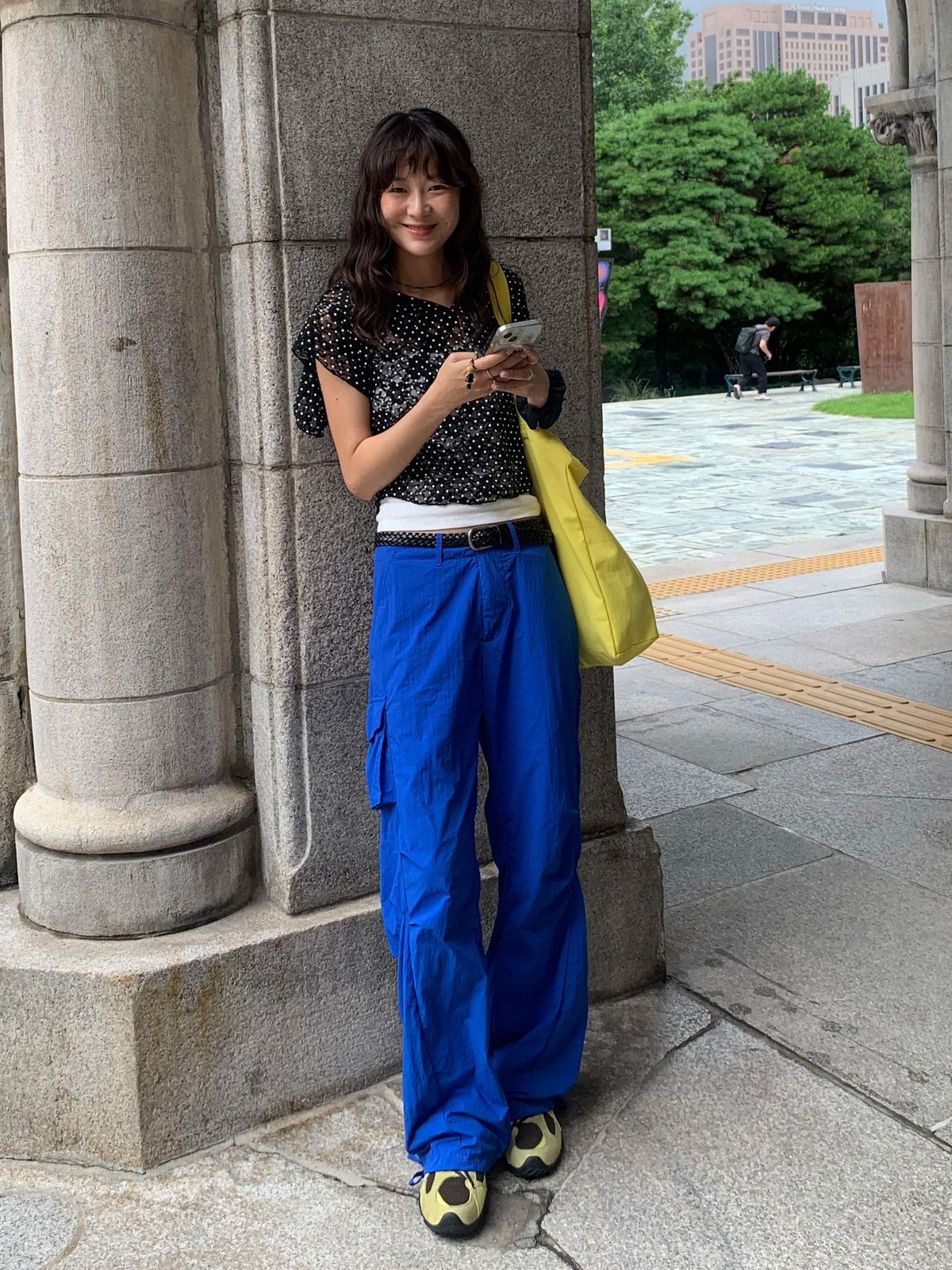 마조네(MA JOURNÉE) N.WIDE CARGO PANTS_COBALT BLUE