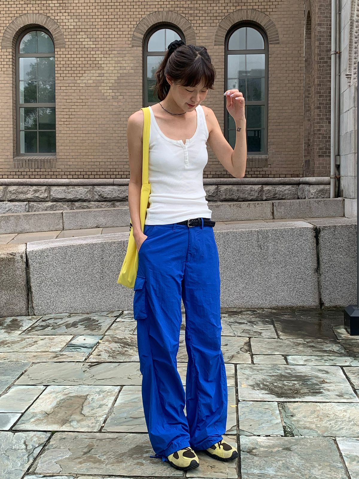 마조네(MA JOURNÉE) N.WIDE CARGO PANTS_COBALT BLUE
