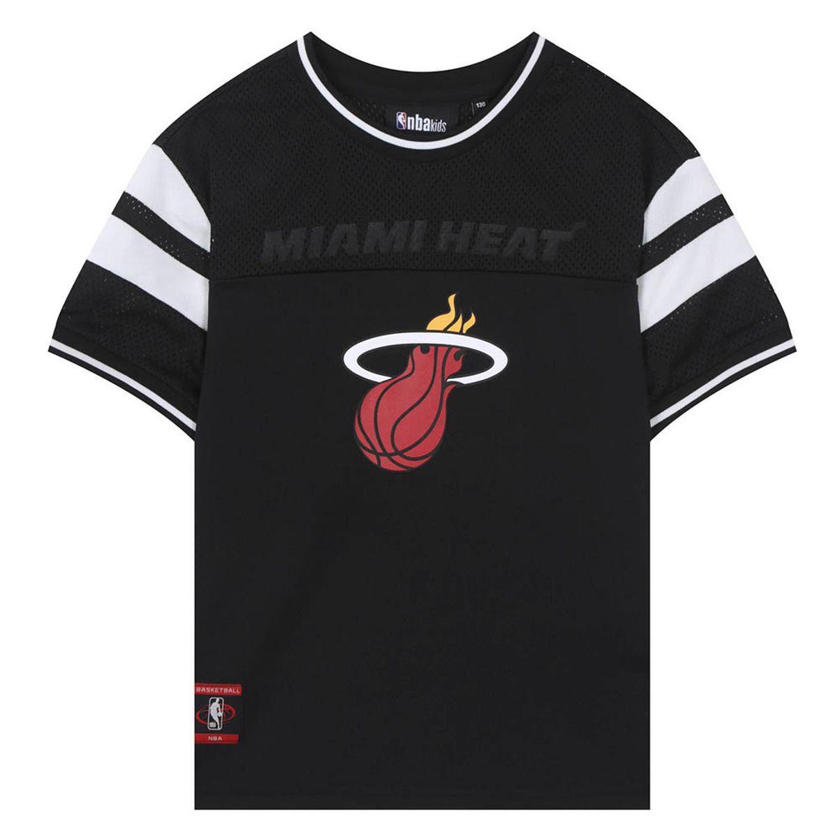 엔비에이 키즈(NBA KIDS) MIA 메쉬 믹스 티셔츠(K252TS093P) 블랙