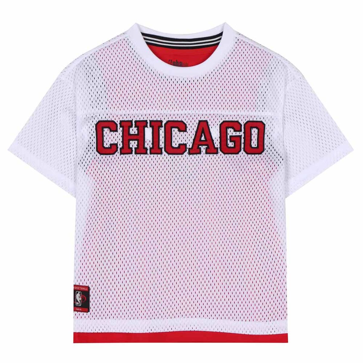 엔비에이 키즈(NBA KIDS) BOS 팀 메쉬 레이어드 티셔츠(K252TS092P) 화이트