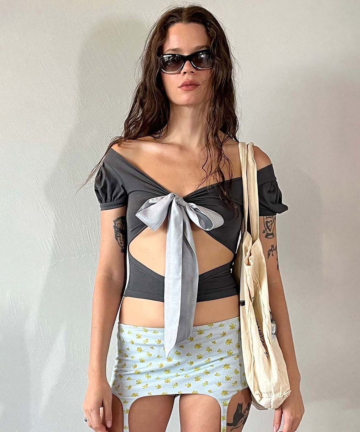 스컬프터(SCULPTOR) Cottage Garter Belt Skort Sky