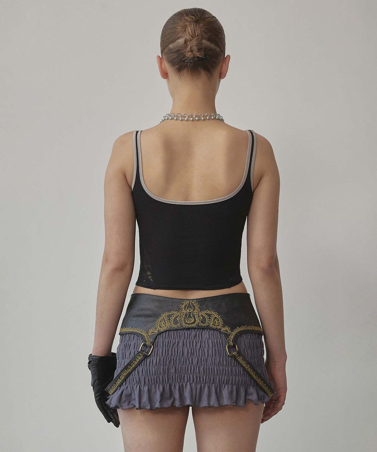 스컬프터(SCULPTOR) Beaded Maria Top Black