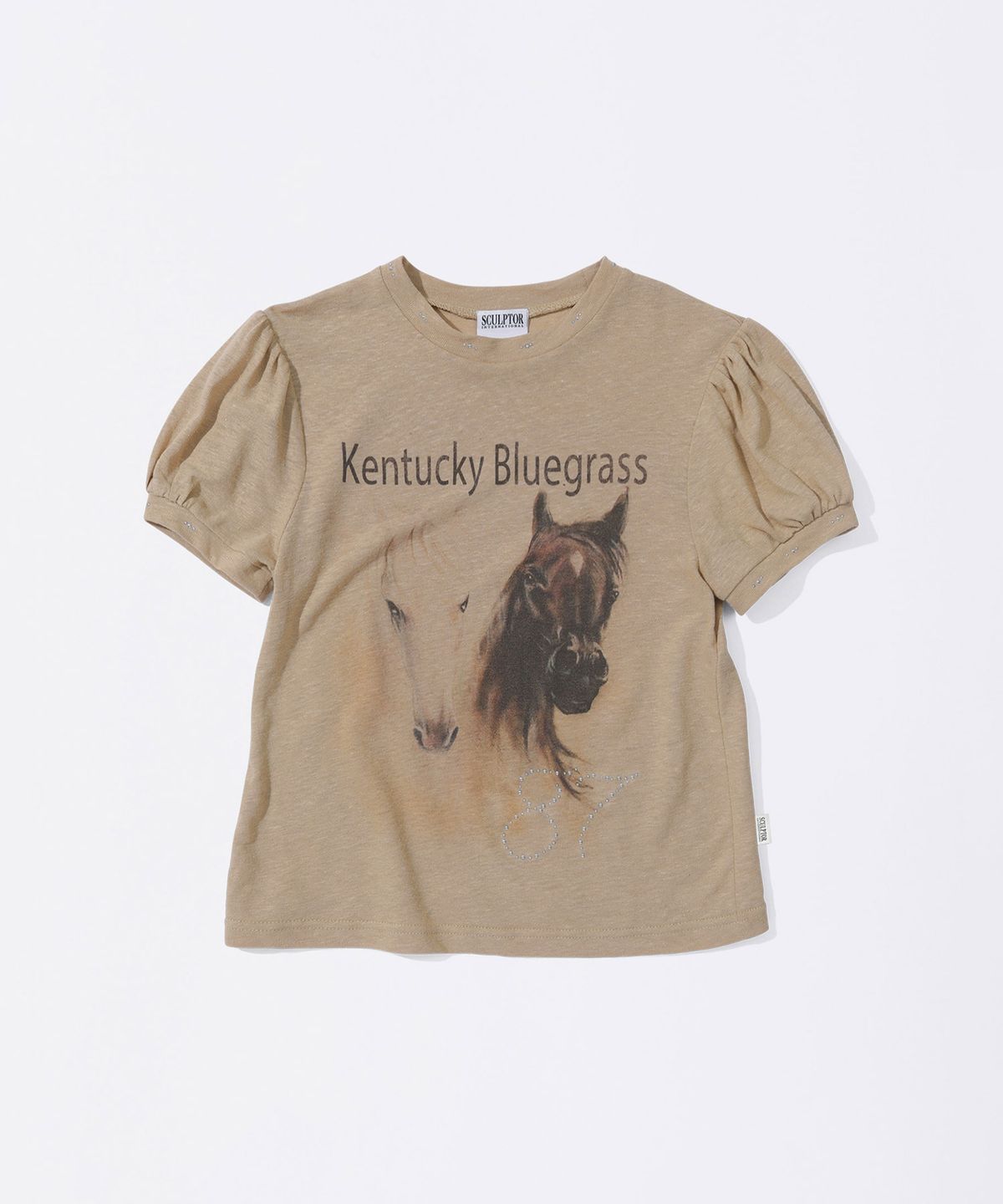 스컬프터(SCULPTOR) Kentucky Stud Baby Tee Beige