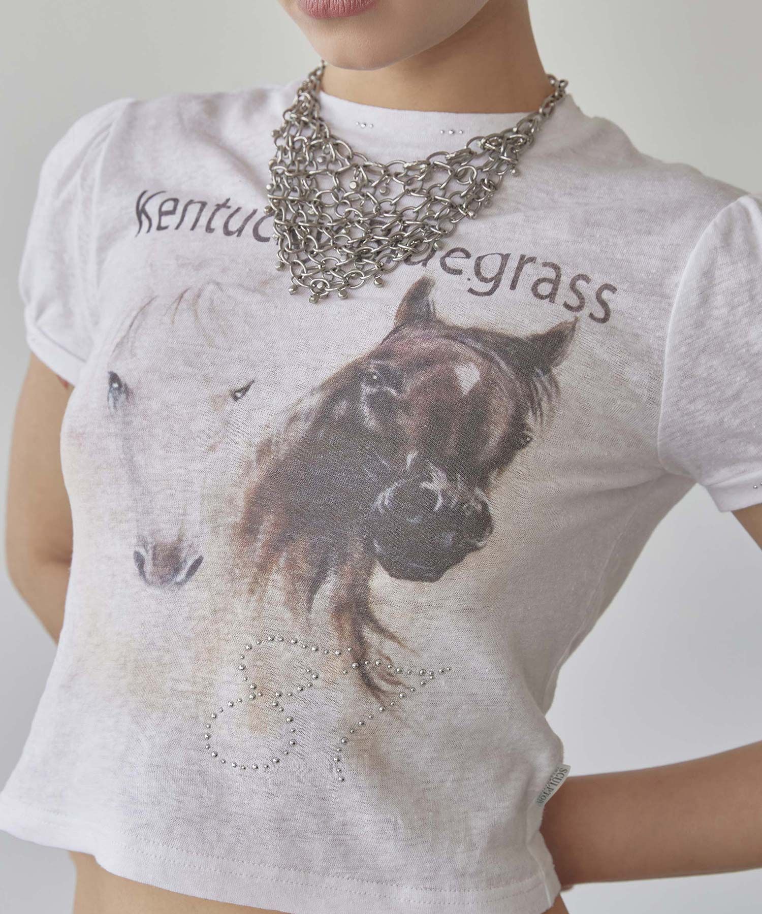Tシャツ・カットソー [SCULPTOR] Kentucky Stud Baby Tee Cream SC25S263IV MUSINSA | SCULPTOR Kentucky Stud Baby Tee Cream