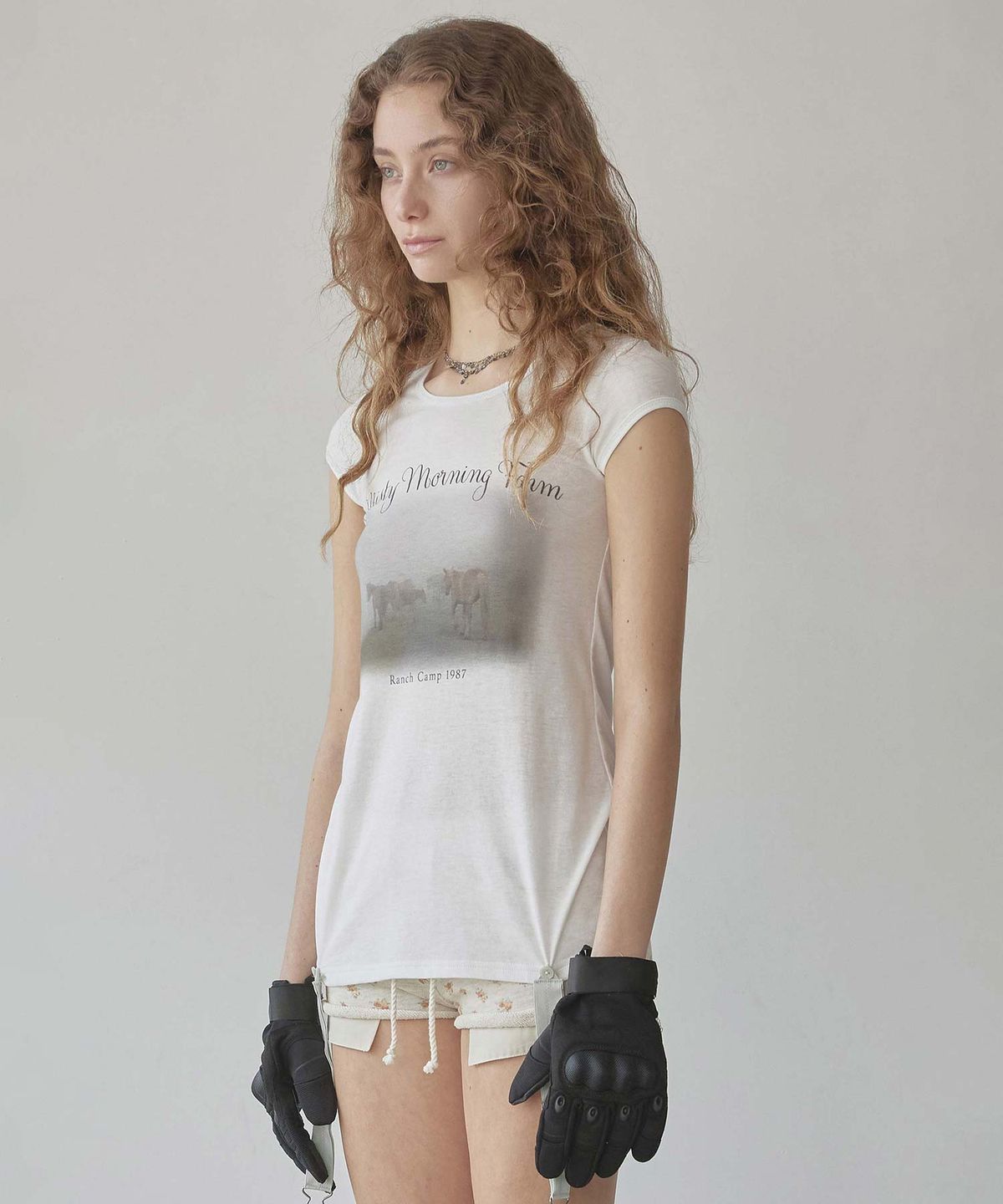스컬프터(SCULPTOR) Ranch Lingerie Tee White