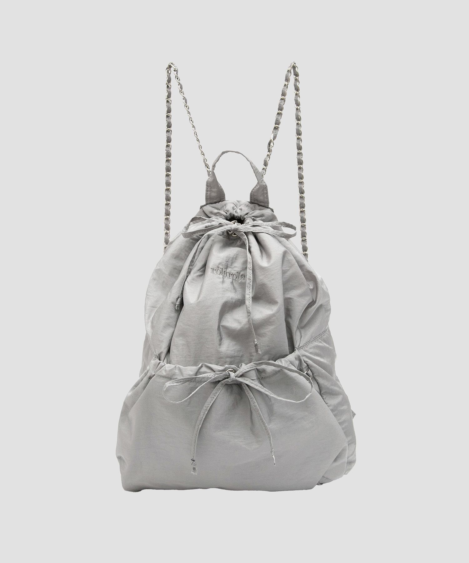 ROLAROLA★大人気★NYLON CHAIN BACKPACK♪ MUSINSA公式 | ROLAROLA NYLON CHAIN BACKPACK GRAY
