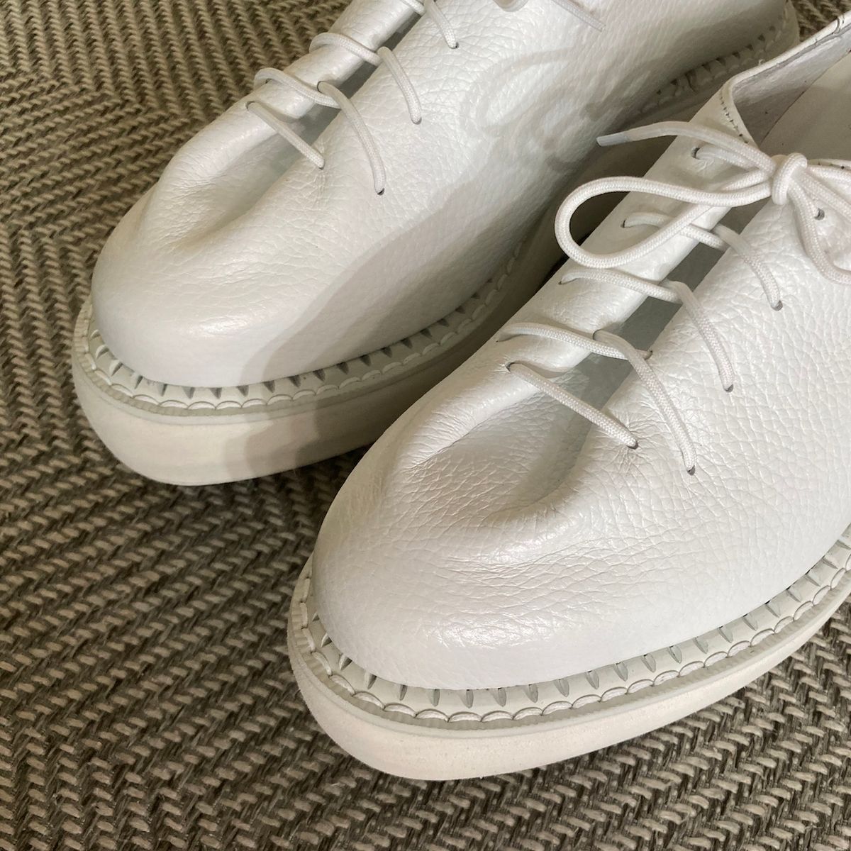 조앤슈(JOENSHOE) 링클 5cm 오버솔 옥스퍼드 오플화이트