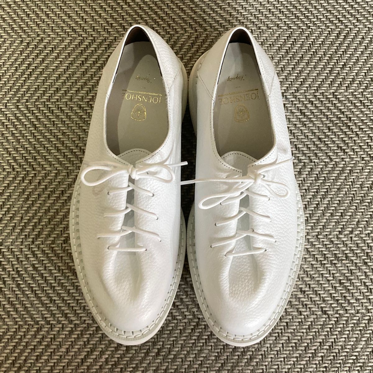 조앤슈(JOENSHOE) 링클 5cm 오버솔 옥스퍼드 오플화이트