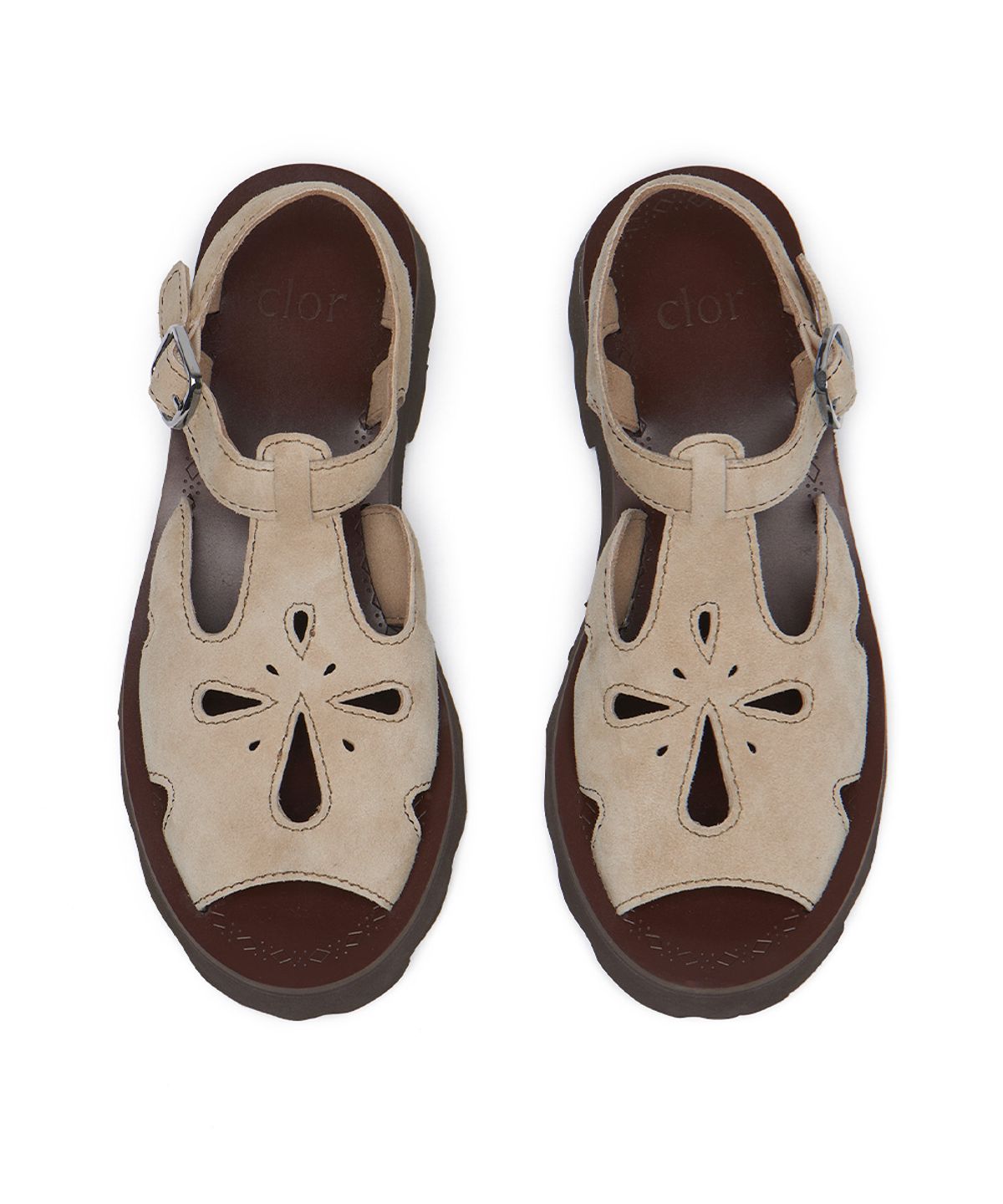 클로르(CLOR) PETAL CUTOUT SANDALS(SUEDE) - 3 colors
