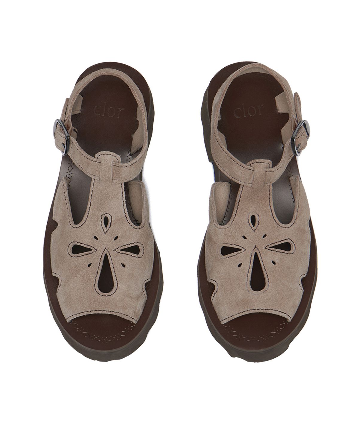 클로르(CLOR) PETAL CUTOUT SANDALS(SUEDE) - 3 colors