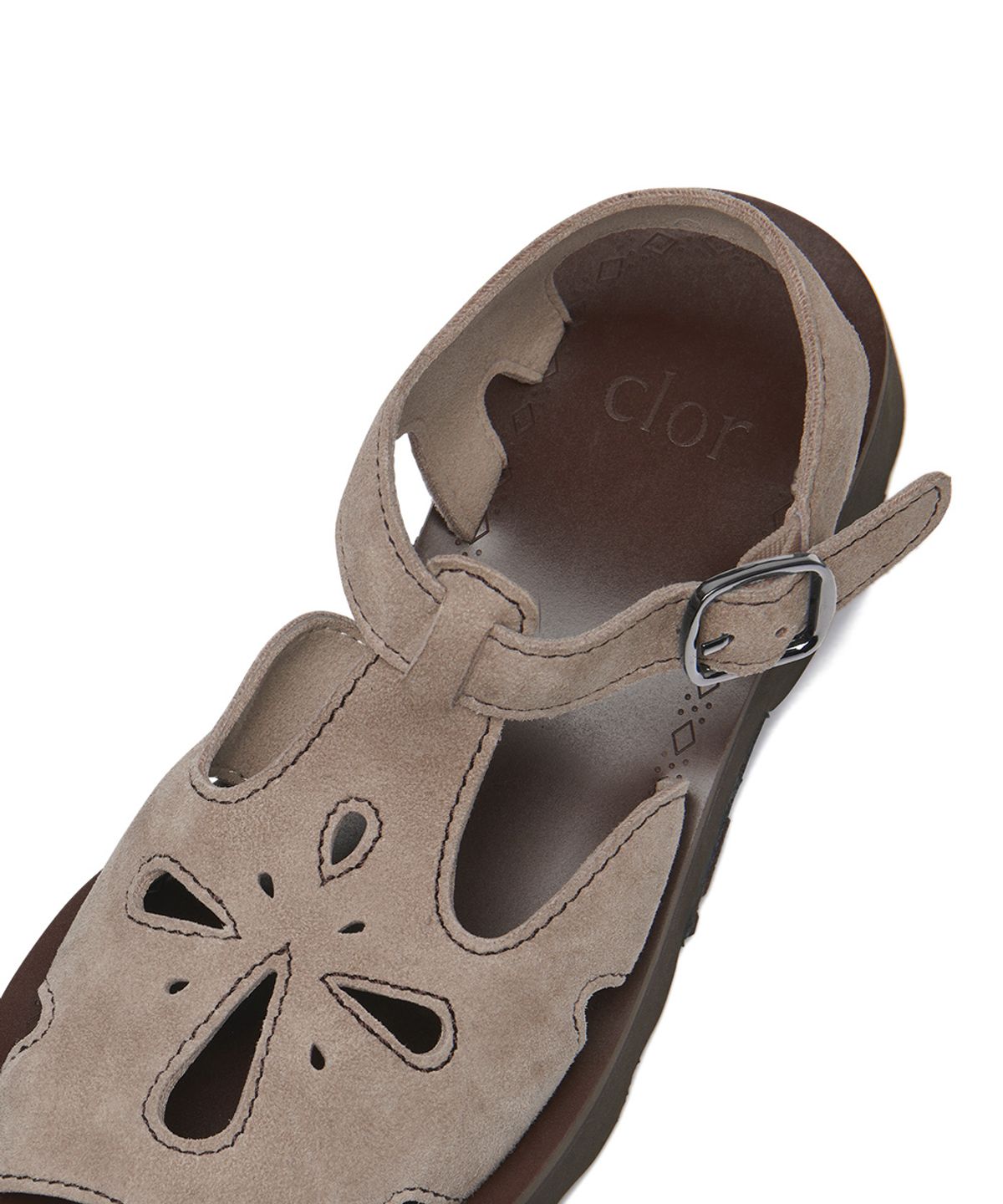 클로르(CLOR) PETAL CUTOUT SANDALS(SUEDE) - 3 colors