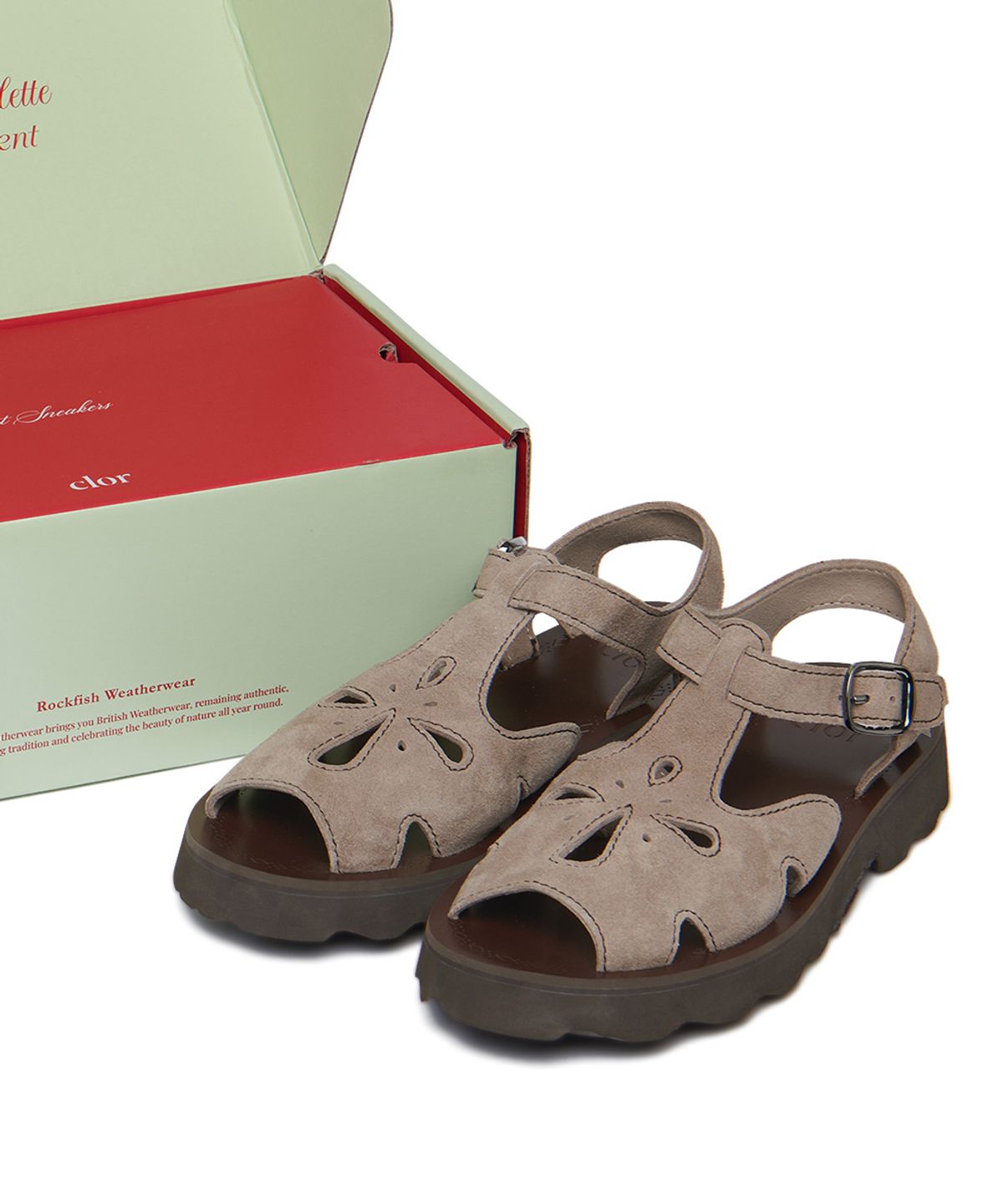 클로르(CLOR) PETAL CUTOUT SANDALS(SUEDE) - 3 colors