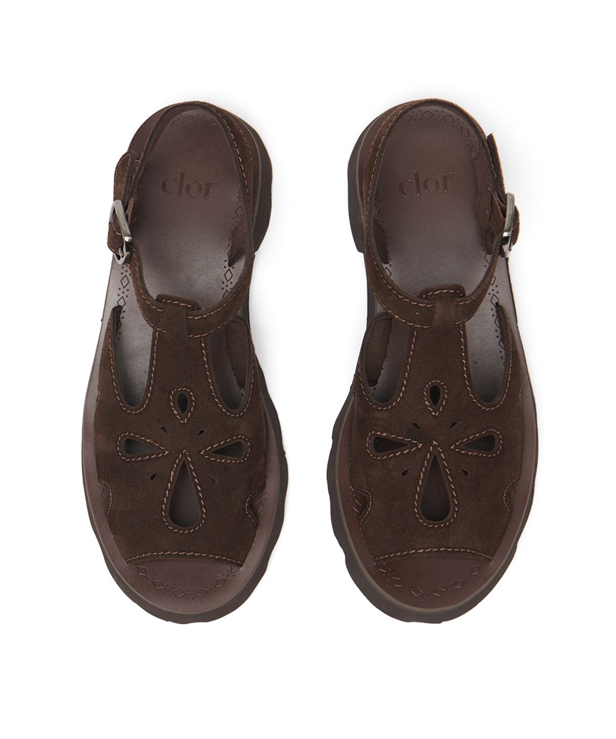 클로르(CLOR) PETAL CUTOUT SANDALS(SUEDE) - 3 colors