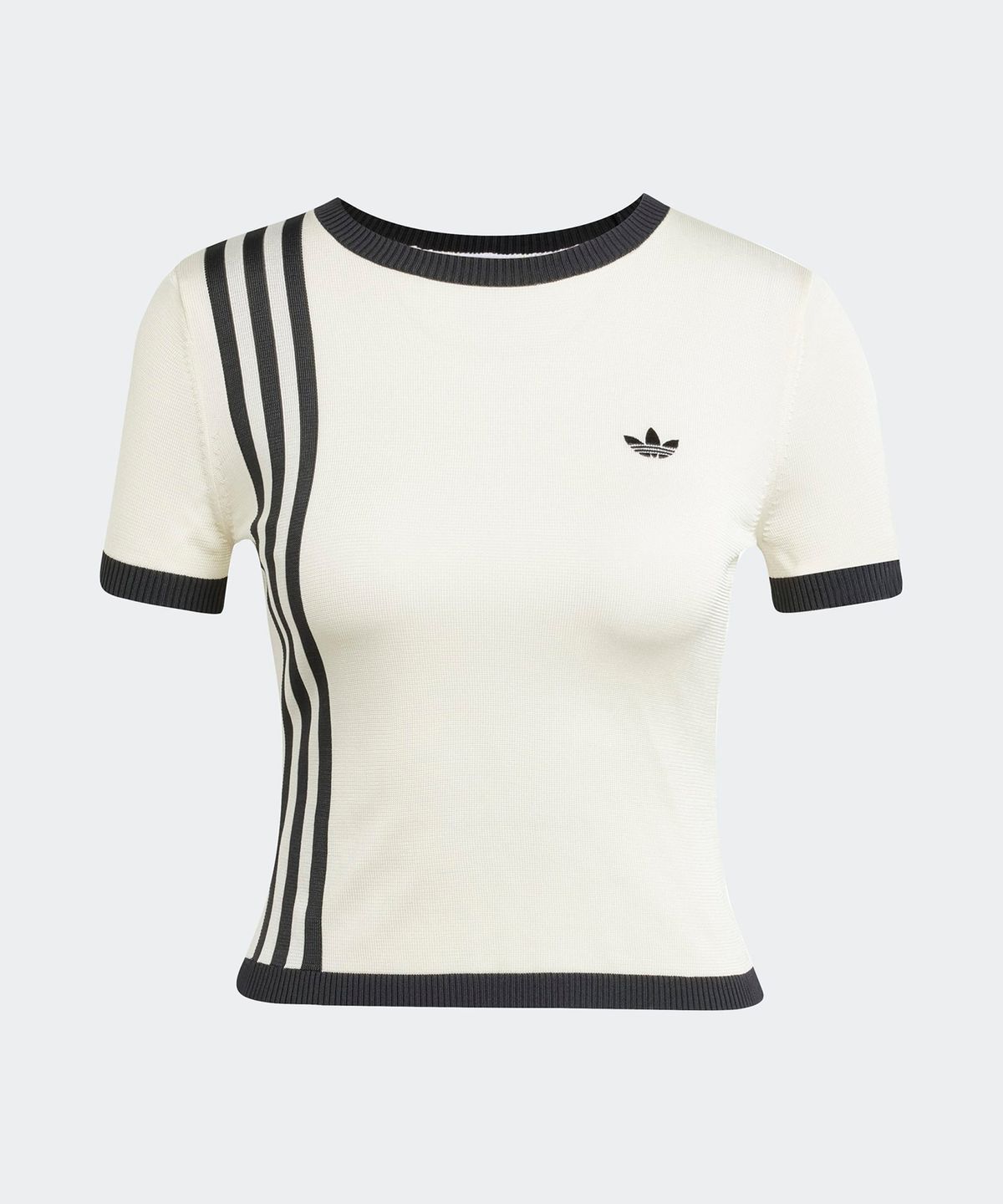 아디다스(ADIDAS) 니티드 3S 쇼트 티 - 크림화이트 / JJ0961