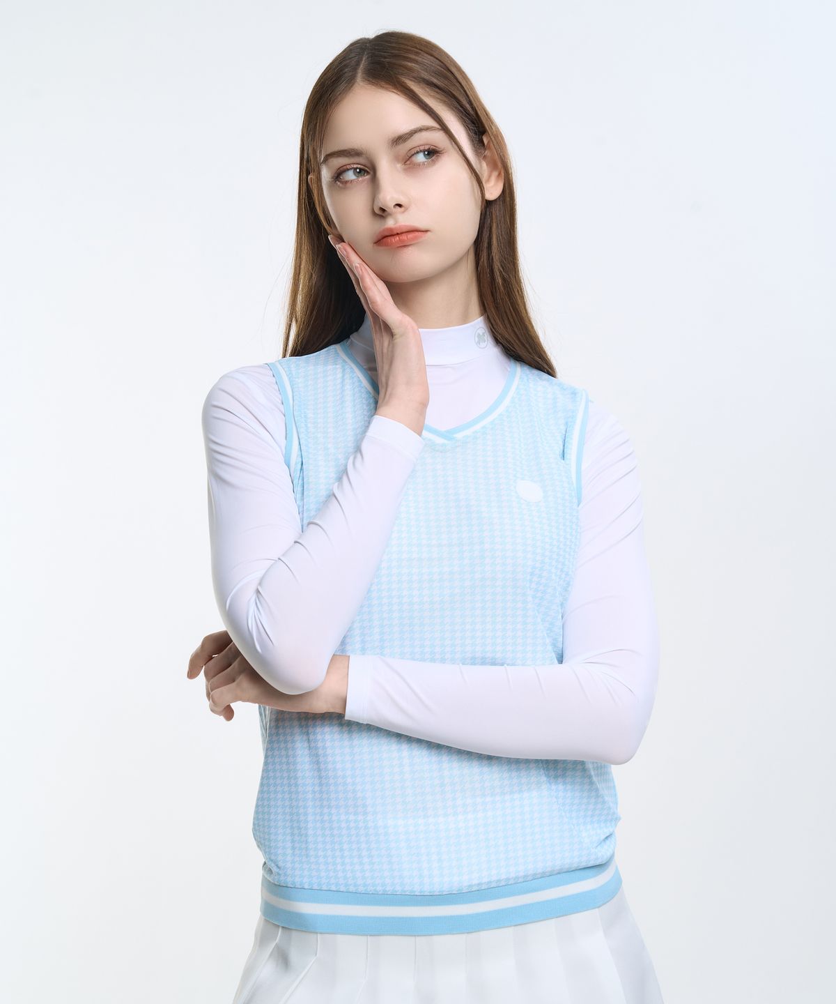 투엘라(2ELA) 씬스왈로 여성 메쉬 망사 브이넥 조끼 5 Colors