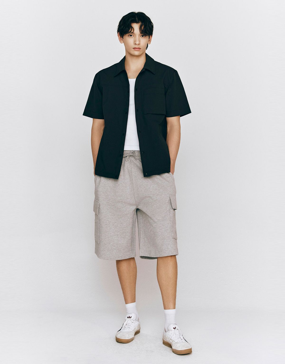 지오다노(GIORDANO) 카고 버뮤다 스웨트 쇼츠 105418 [3color]