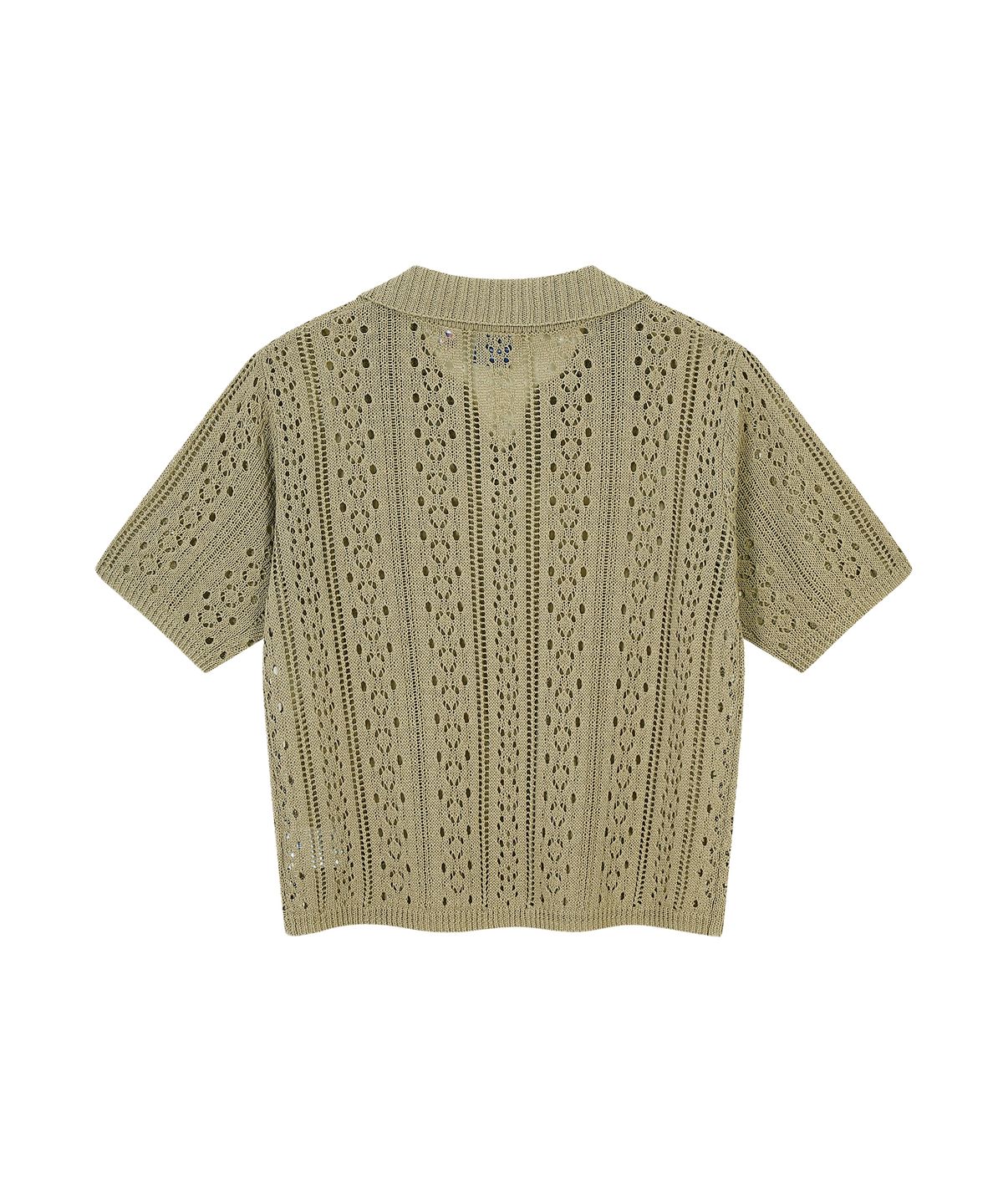 아웃도어 프로덕츠(OUTDOOR PRODUCTS) W OPEN COLLAR CABLE KNIT (KHAKI)