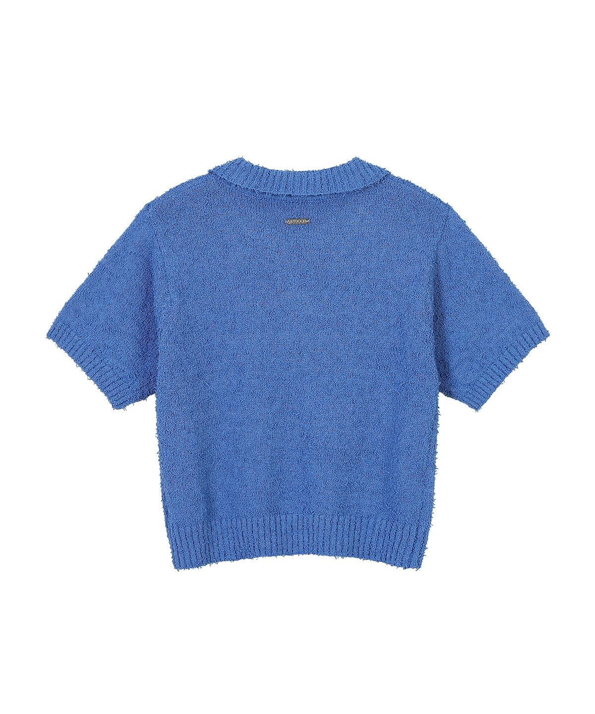 아웃도어 프로덕츠(OUTDOOR PRODUCTS) W OPEN COLLAR CROP KNIT (BLUE)