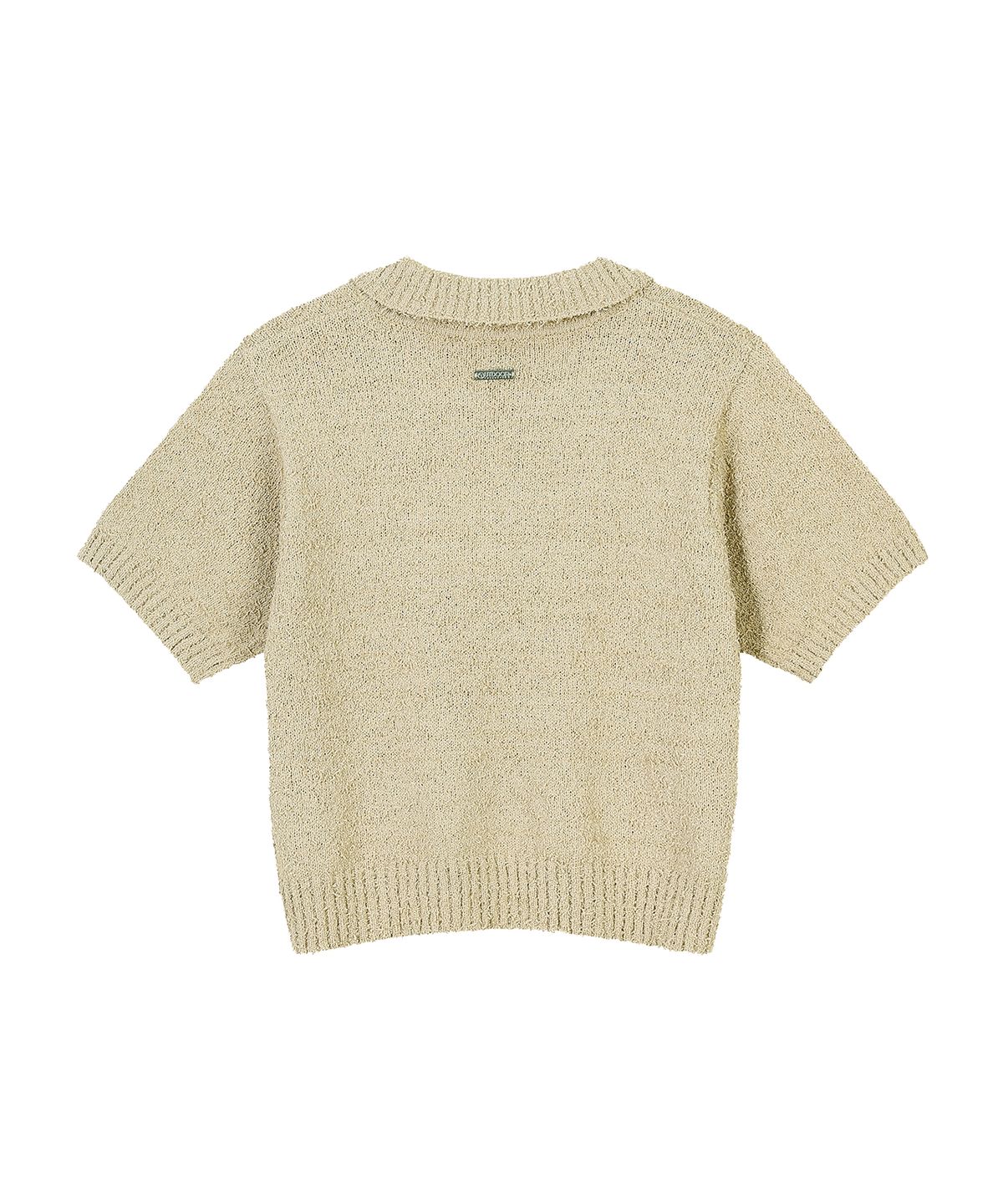아웃도어 프로덕츠(OUTDOOR PRODUCTS) W OPEN COLLAR CROP KNIT (BEIGE)