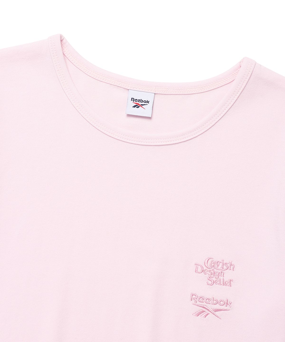 카비시(CAVISH) CAVISH X Reebok W DOUBLE LOGO EMB SS TEE PINK(CV2FMFT548B)