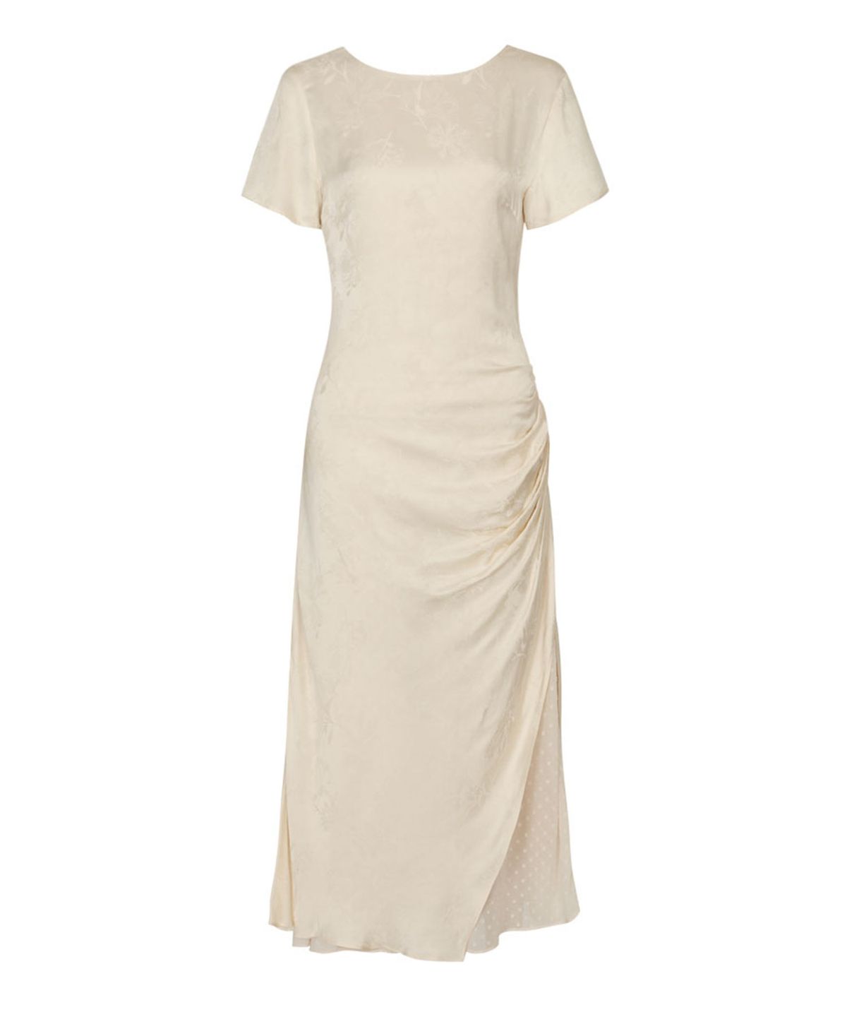 루루서울(LOULOUSEOUL) Drape Half Sleeve Dress (Ivory)