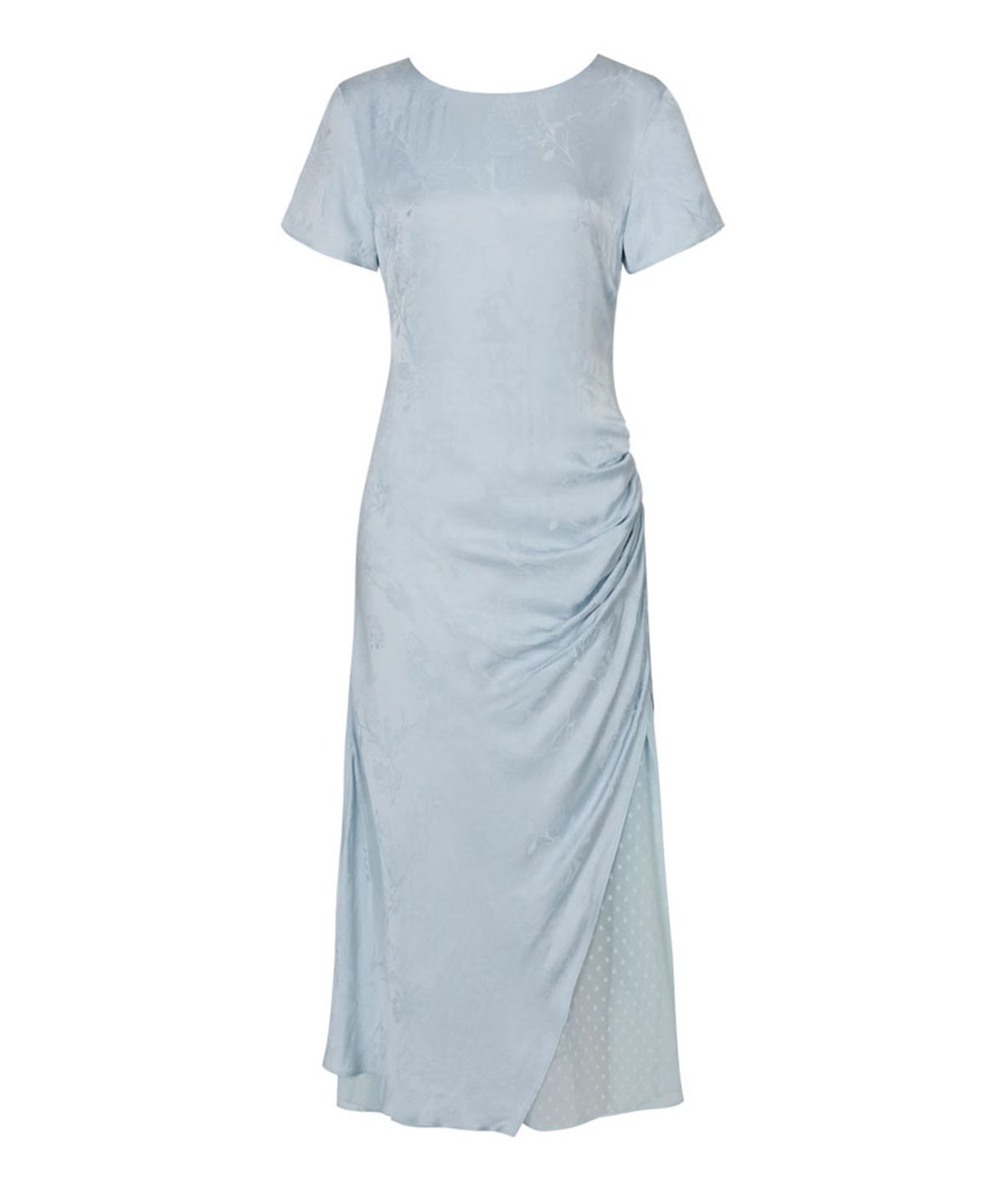 루루서울(LOULOUSEOUL) Drape Half Sleeve Dress (Sky)