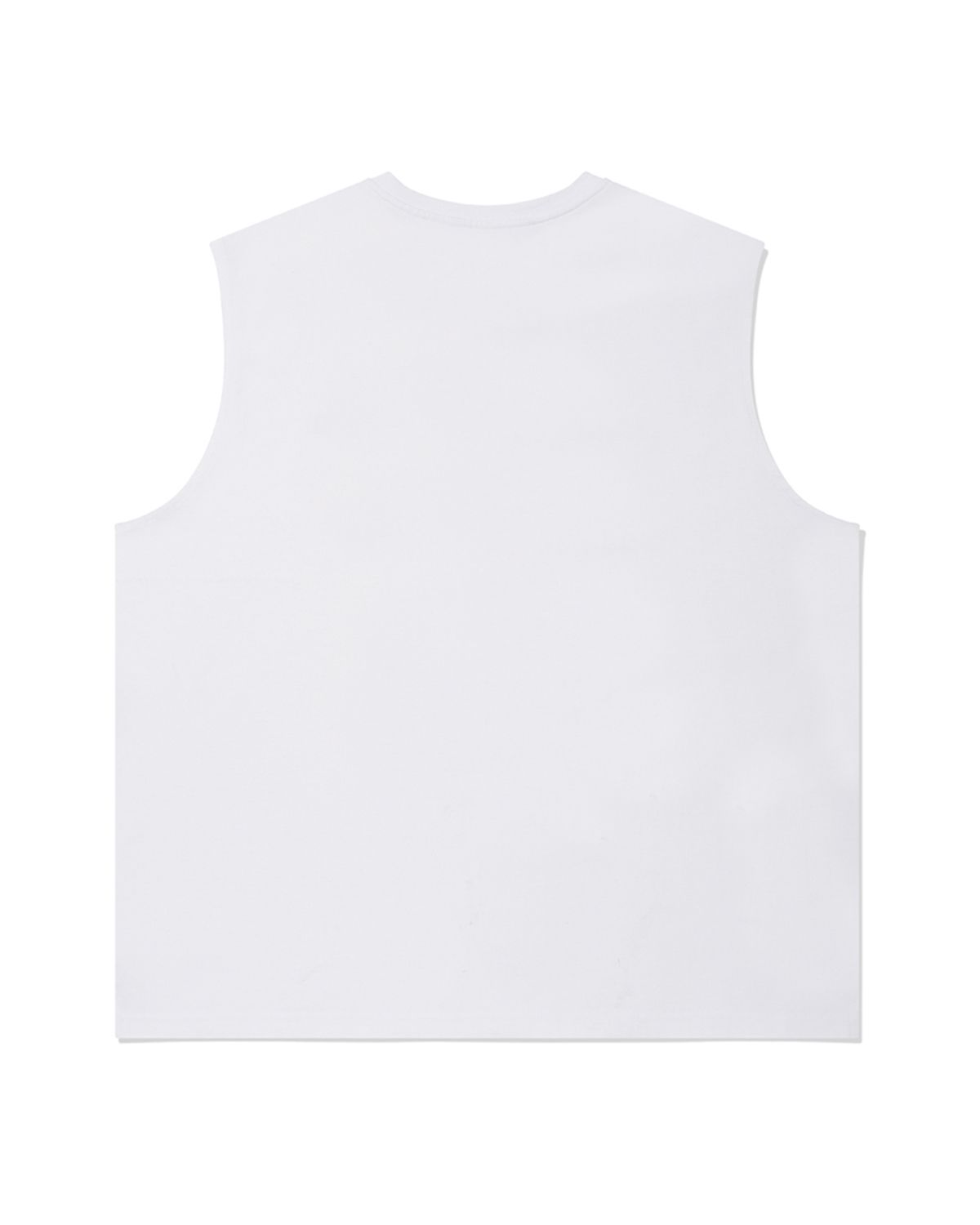 포스333(PHOS333) Uncaged Slogan Sleeveless/White