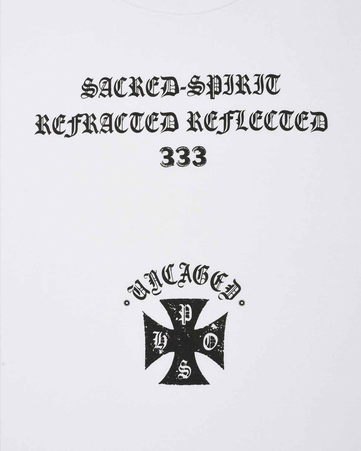 포스333(PHOS333) Uncaged Slogan T-Shirt/White