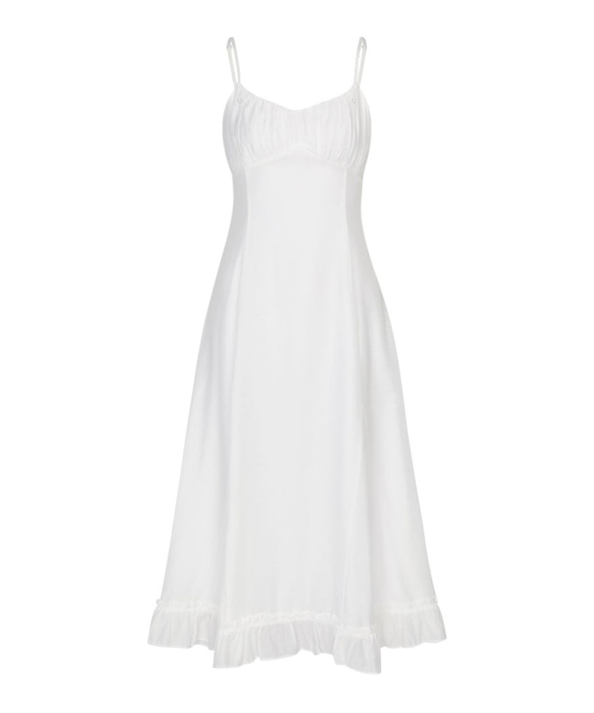루루서울(LOULOUSEOUL) Lily Shirring Long Dress (White)
