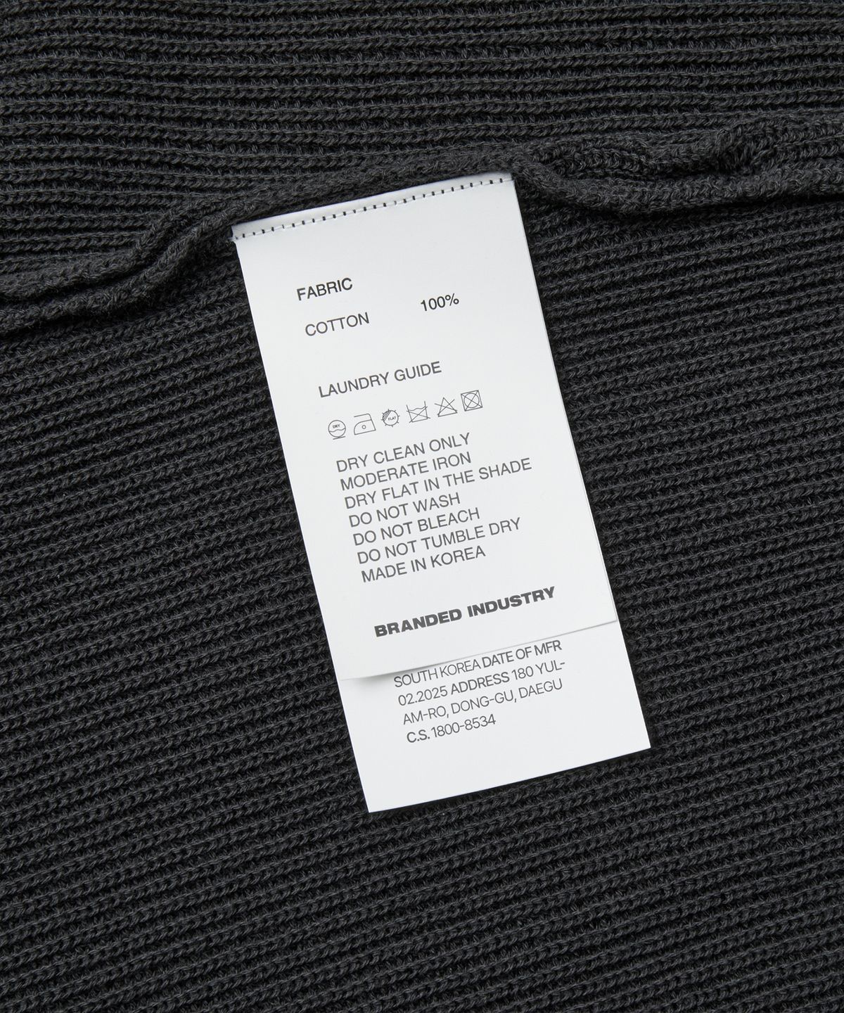 브랜디드(BRANDED) HARD TWIST RESORT POLO KNIT [GRAPHITE]