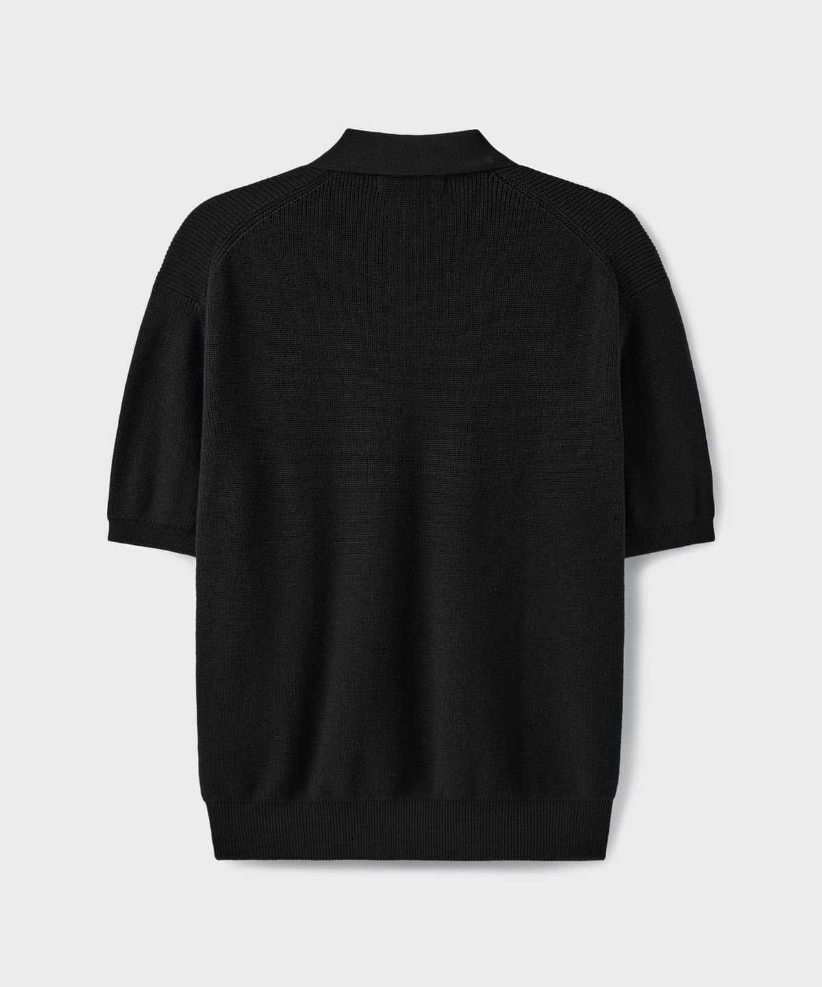 브랜디드(BRANDED) HARD TWIST RESORT POLO KNIT [BLACK]