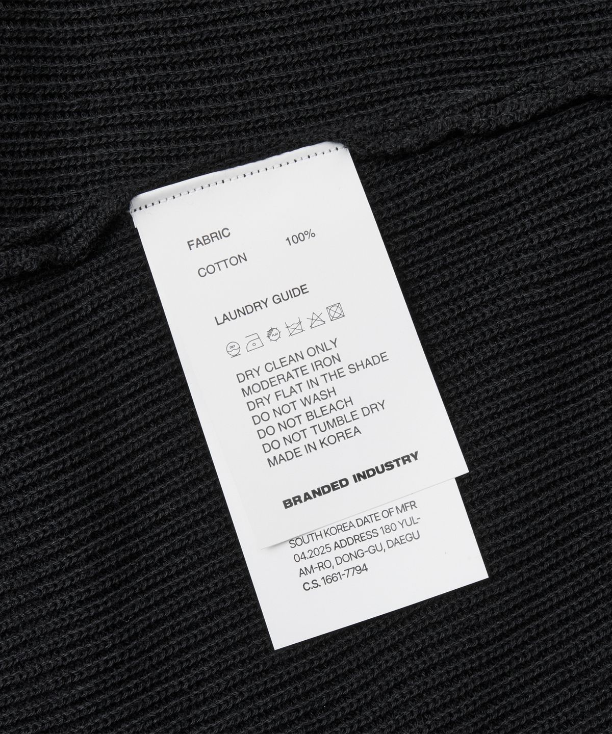 브랜디드(BRANDED) HARD TWIST RESORT POLO KNIT [BLACK]