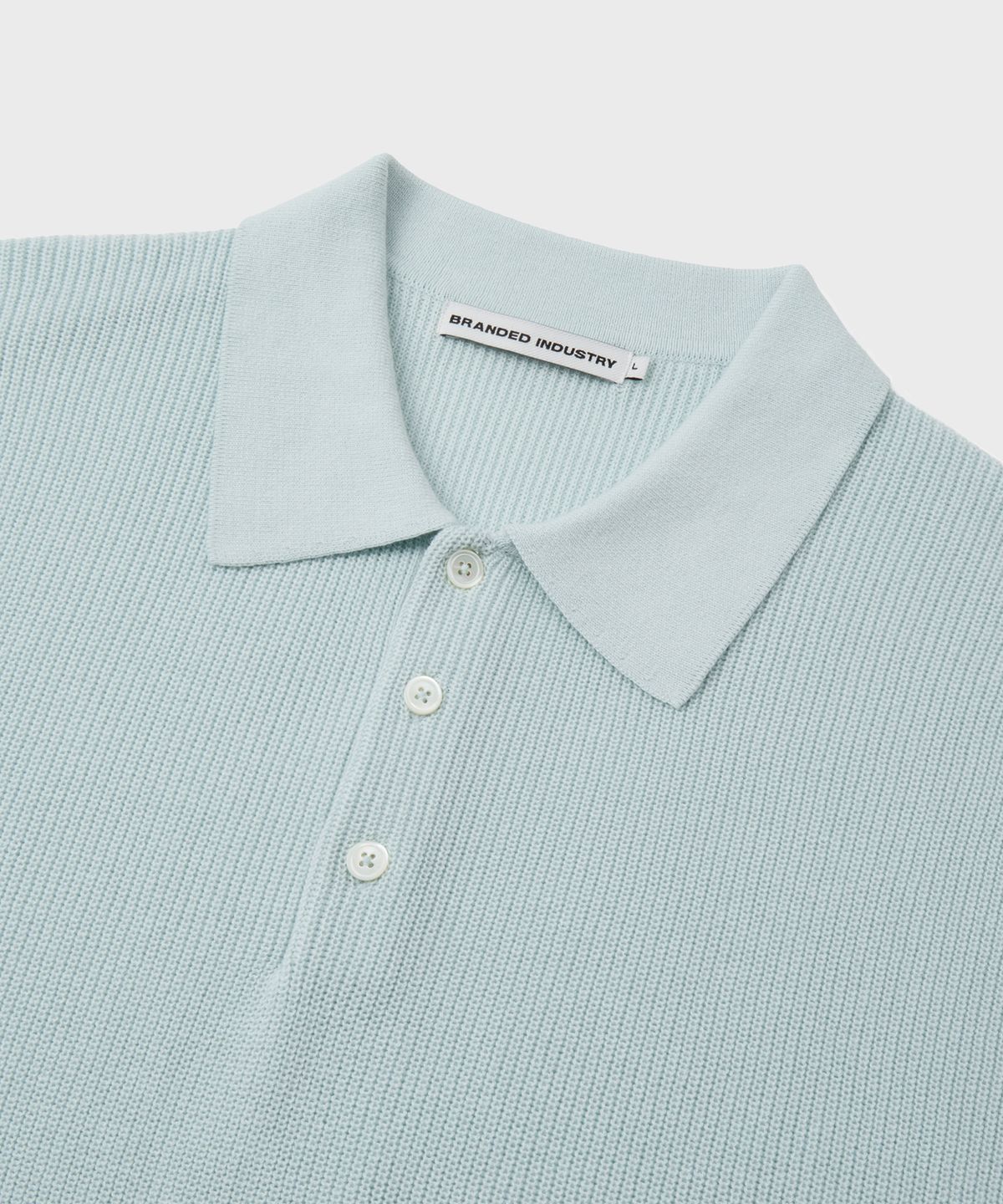 브랜디드(BRANDED) HARD TWIST RESORT POLO KNIT [MINT BLUE]