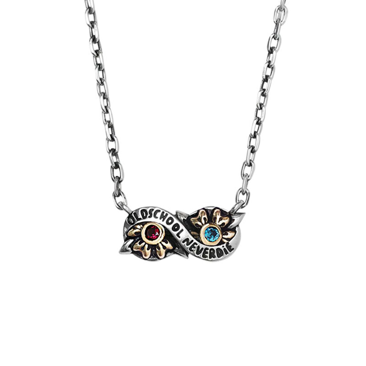 어나니머스아티즌(ANONYMOUS ARTISAN) Infinity Flower Necklace - red & blue