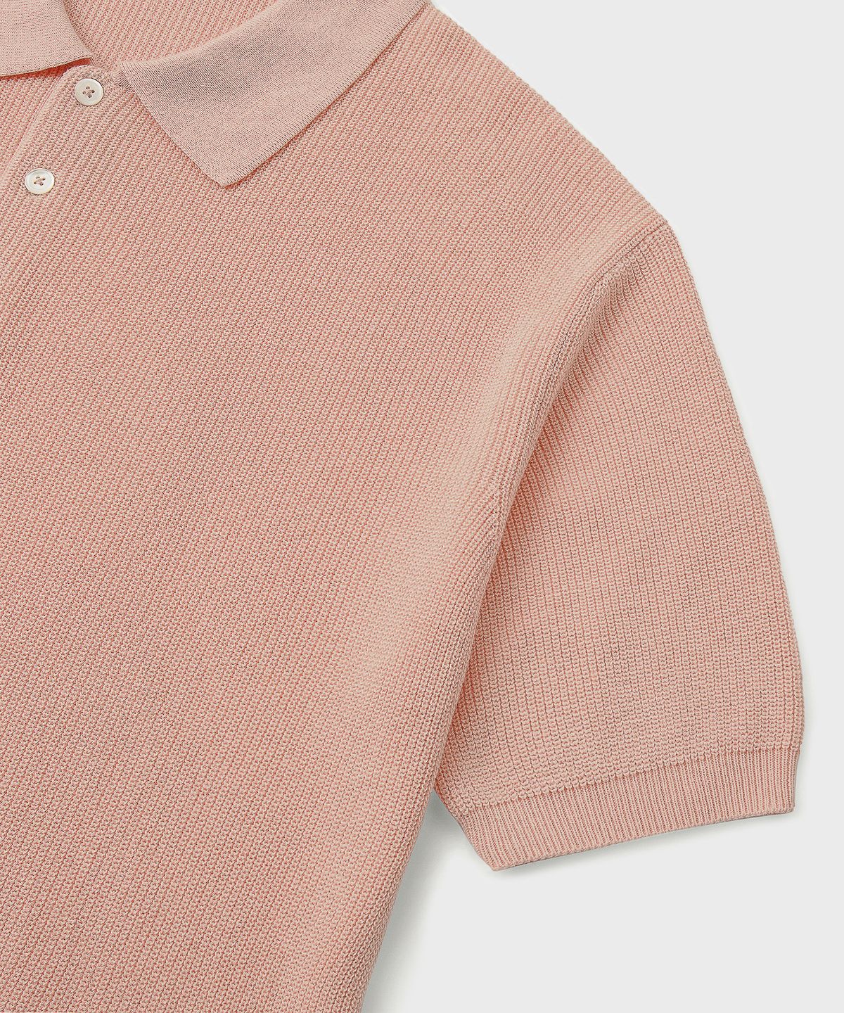 브랜디드(BRANDED) HARD TWIST RESORT POLO KNIT [PEACH]