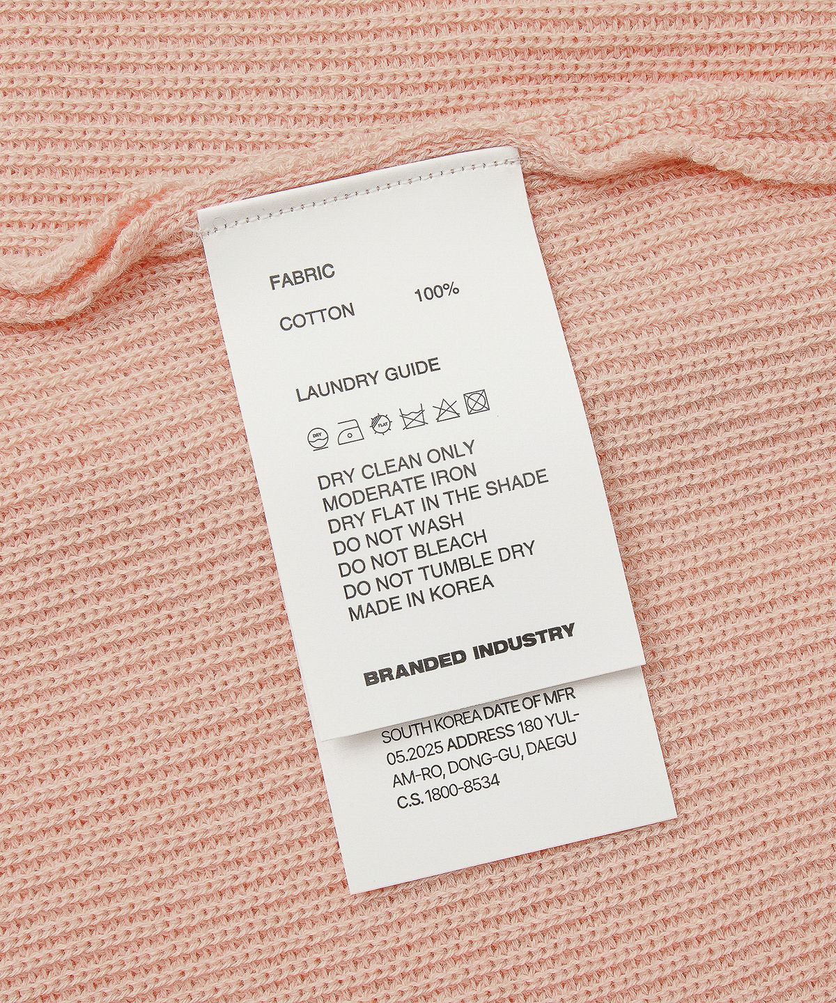 브랜디드(BRANDED) HARD TWIST RESORT POLO KNIT [PEACH]