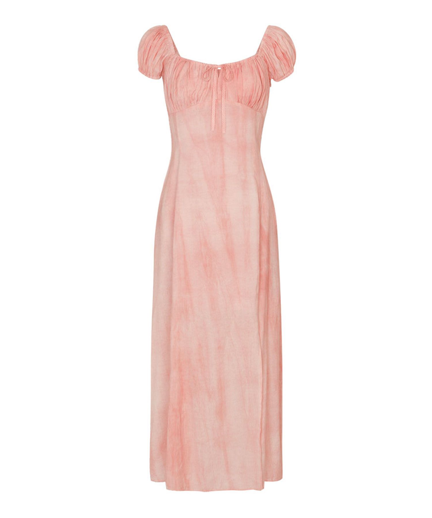 【韓国Loulouseoul ルルソウル】Cottage Stripe Puff Dress Cottage Stripe Puff Dress (Yellow) - LOULOUSEOUL