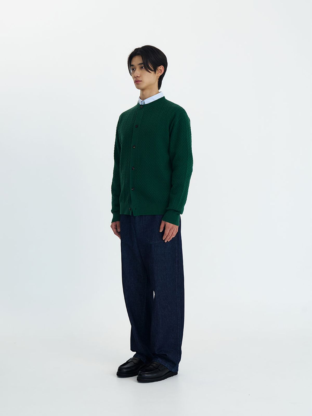 카니(CANNI) Mini Cable Cardigan (DarkGreen)