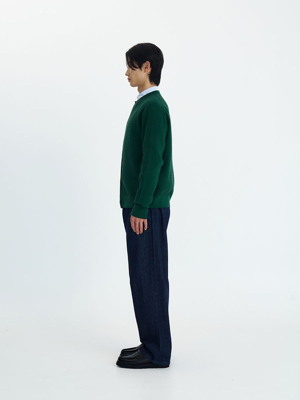 카니(CANNI) Mini Cable Cardigan (DarkGreen)
