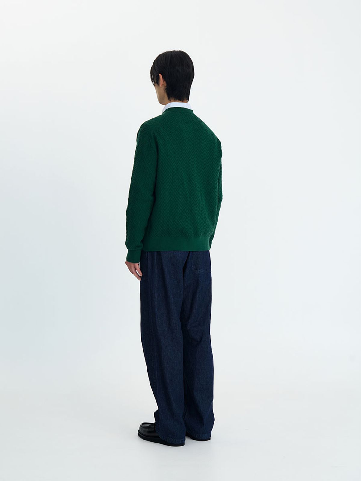 카니(CANNI) Mini Cable Cardigan (DarkGreen)