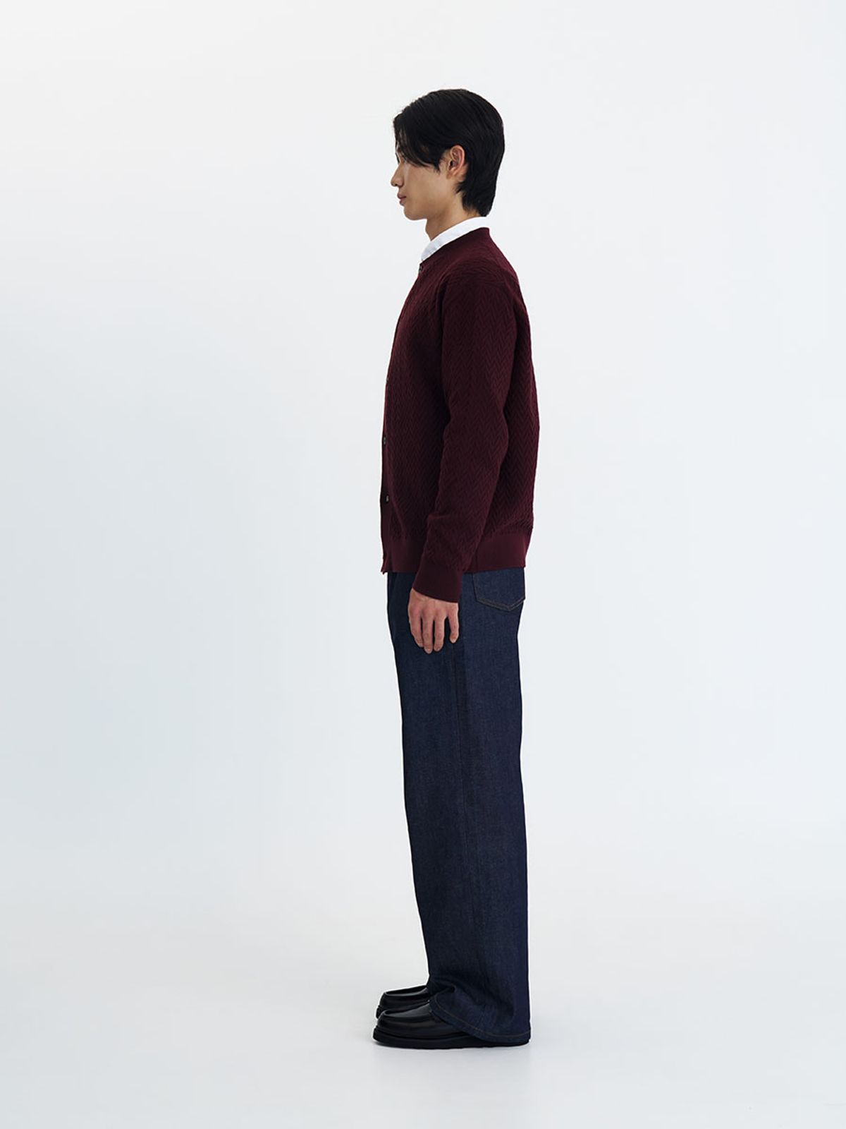 카니(CANNI) Mini Cable Cardigan (Wine)