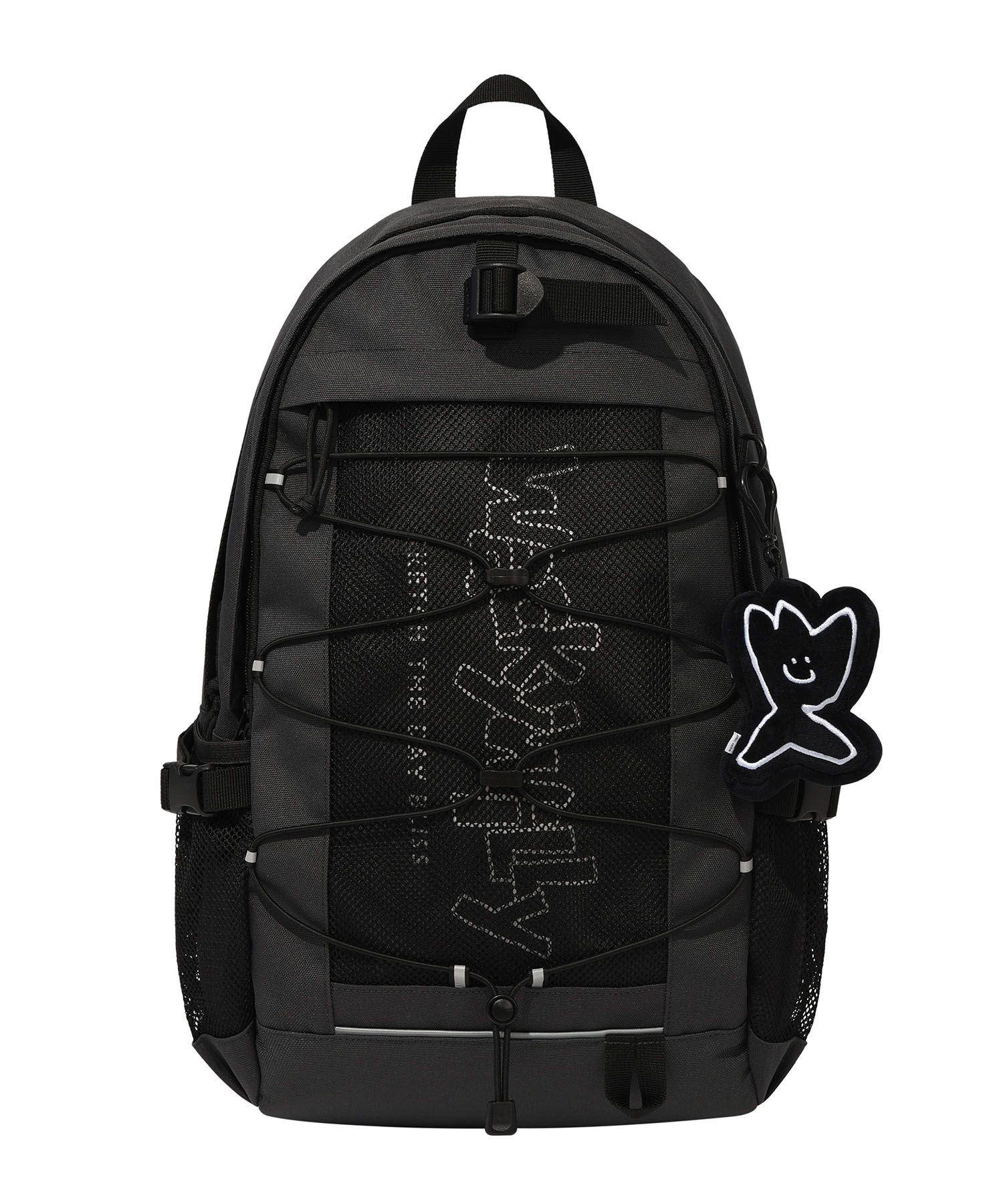 MUSINSA | WACKY WILLY [25SS] Mesh String Backpack Charcoal
