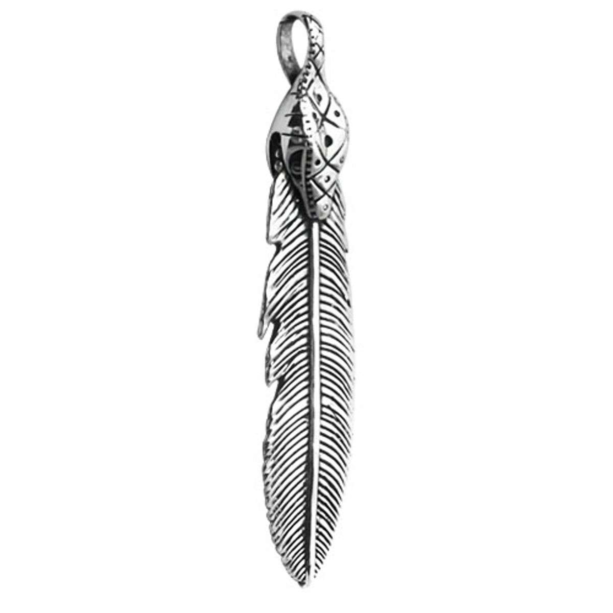 어나니머스아티즌(ANONYMOUS ARTISAN) Oldschool Snake Feather Pendant
